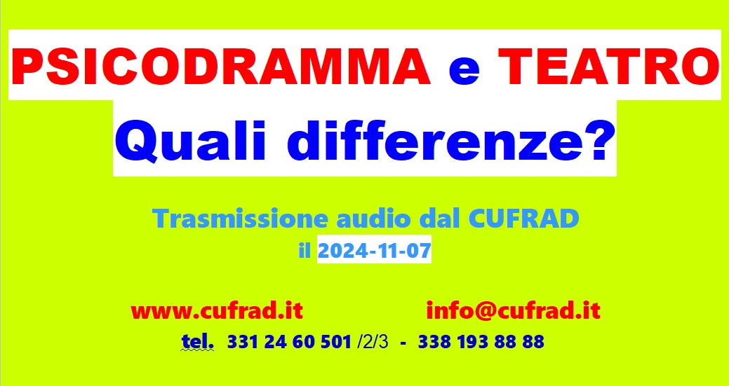 PSICODRAMMA e TEATRO: Quali differenze? 